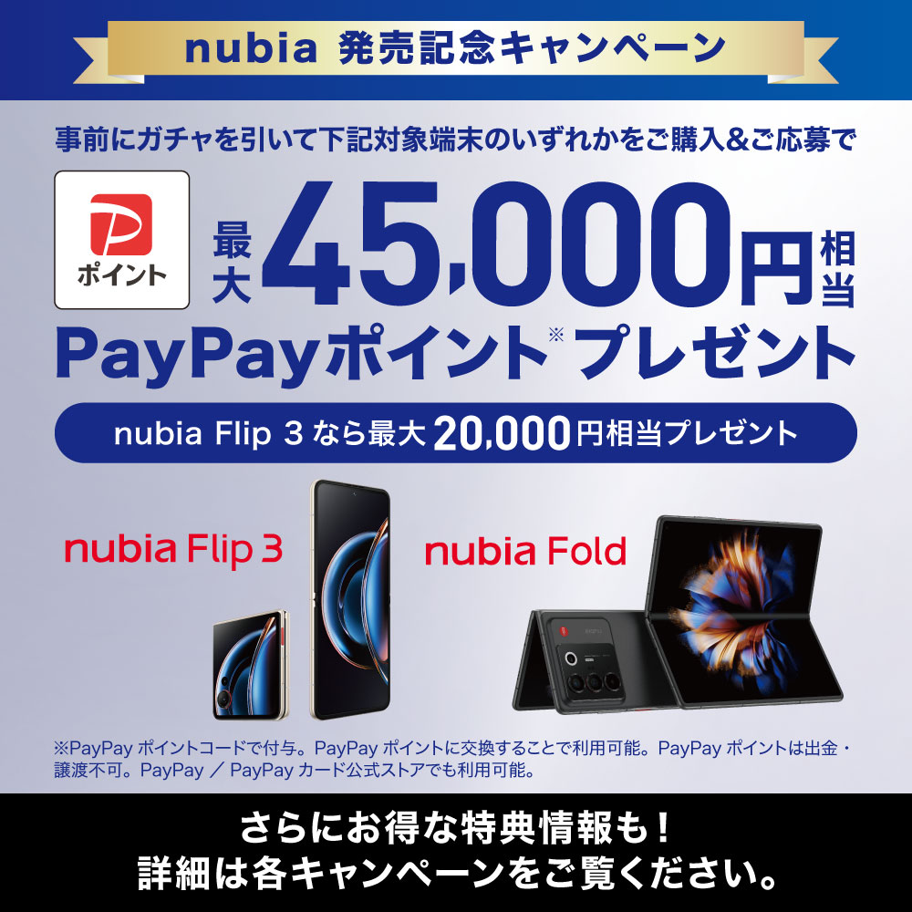 購入証明の撮影について | nubia発売記念キャンペーン